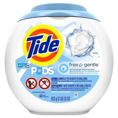 Tide PODS Liquid Laundry Detergent Soap Pacs, HE Compatible, 42 Count, Powerful 3-in-1 Clean in one Step