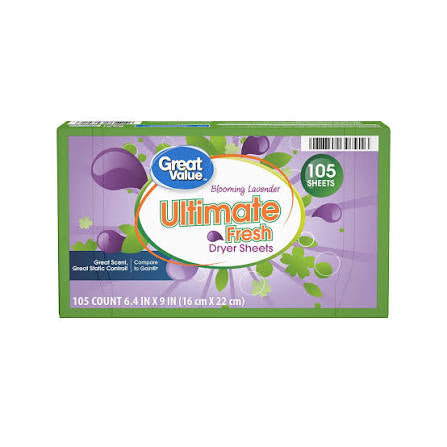 Ultimate Fresh Dryer Sheets, Blooming Lavender, 105 sheets