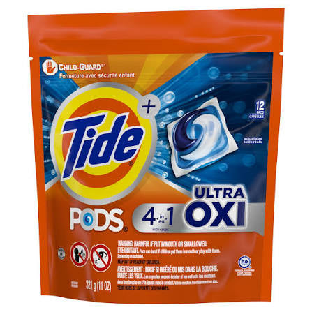 Tide PODS Laundry Detergent Packs, Ultra Oxi, 12Ct