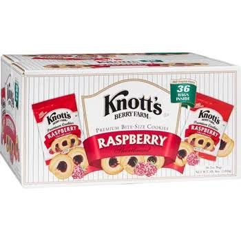Knott's Berry Farm Premium Shortbread Cookies, Raspberry, 36-count