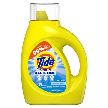 Tide Simply Laundry Detergent Refreshing Breeze, Oxi Boost + Ultra Stain Release