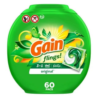 Gain Laundry Detergent Soap Pacs, Original Scent 60ct