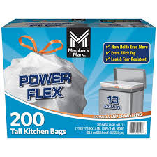 MEMBER'S MARK
Power Flex 13 Gallon Tall Kitchen Bags , 200 ct