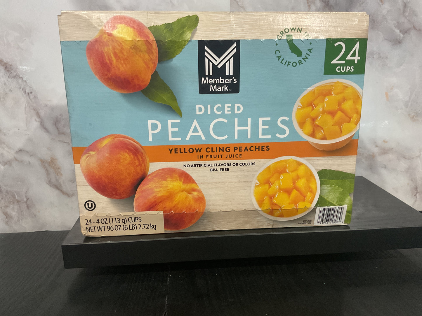 Diced peaches