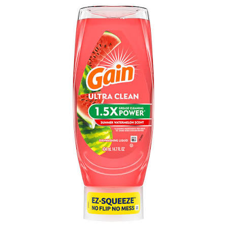 Gain Ultra Original Ez-Squeeze DishSoap Summer Watermelon, 14.7oz