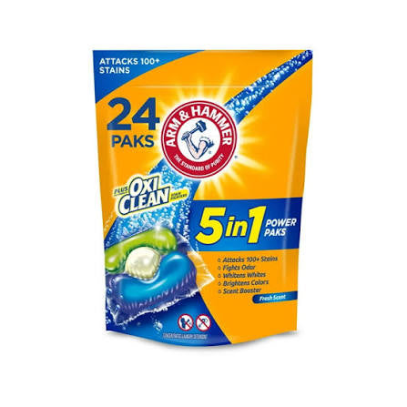Arm n Hammer 5in1 Power Paks Odor Blaster, Long-Lasting Freshness, 24 ct