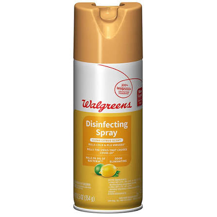 Walgreens Disinfecting Spray